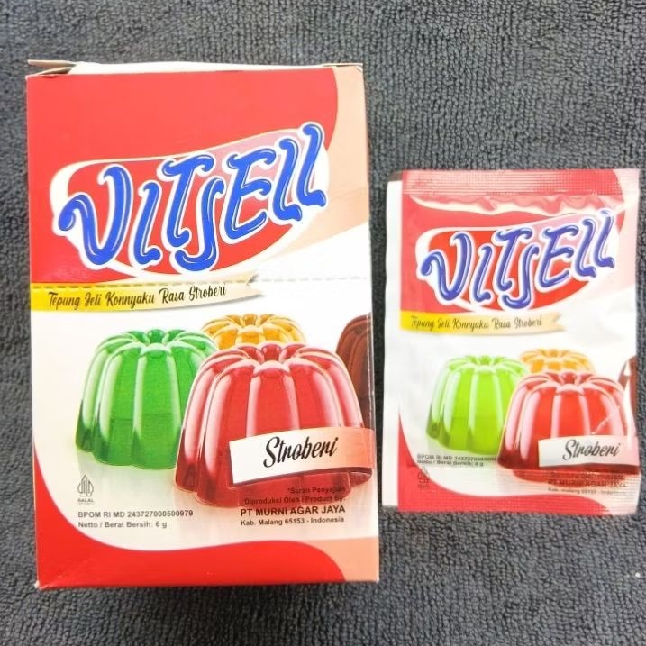 

JELLY VITJELL SACHET 6GR STRAWBERRY(1KOTAK)