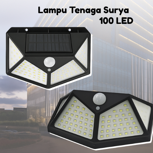 Lampu Tenaga Surya Dinding / Lampu Taman Hias Outdoor Tenaga Surya 100 LED/ Solar Cell Taman Outdoor