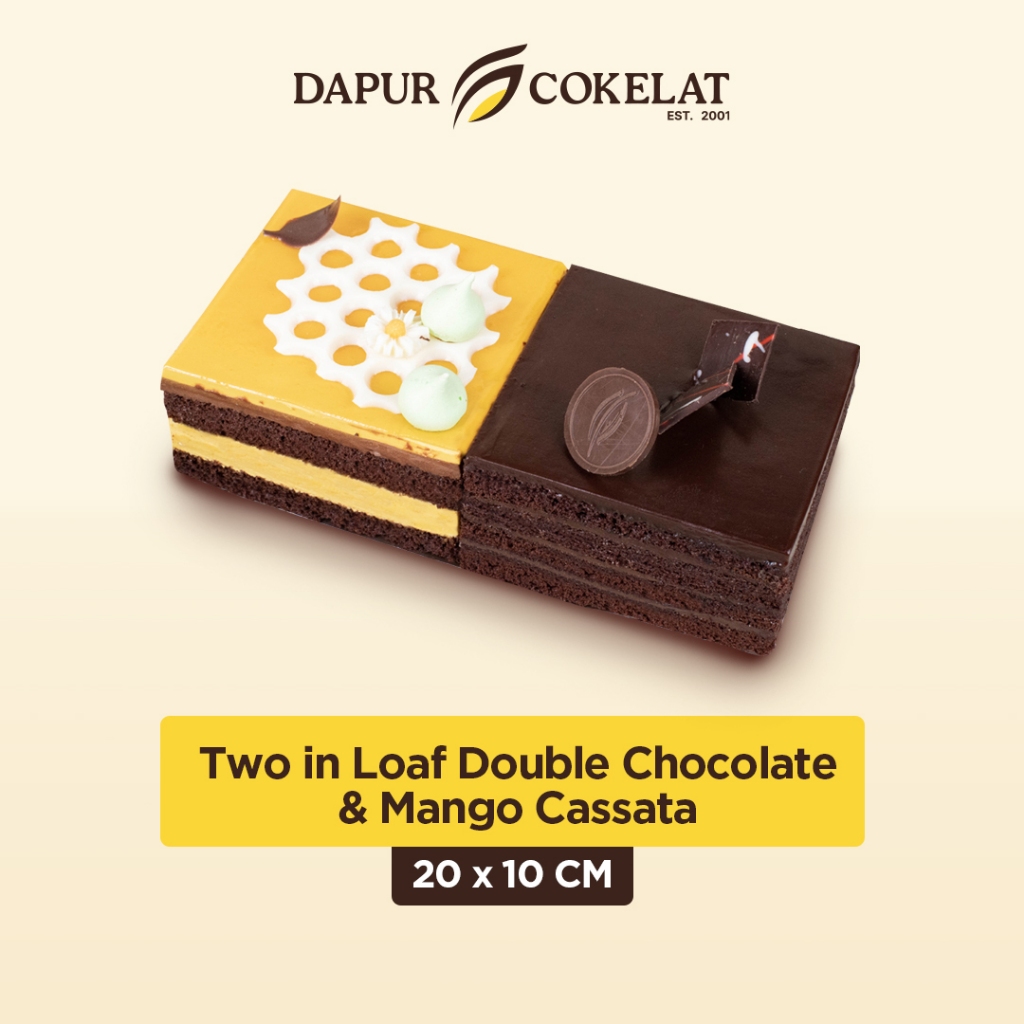 

DAPUR COKELAT - Two in Loaf Double Chocolate & Mango Cassata | Kue Dua Rasa Paduan dari Double Chocolate yang Legit dan Mango Cake yang Segar