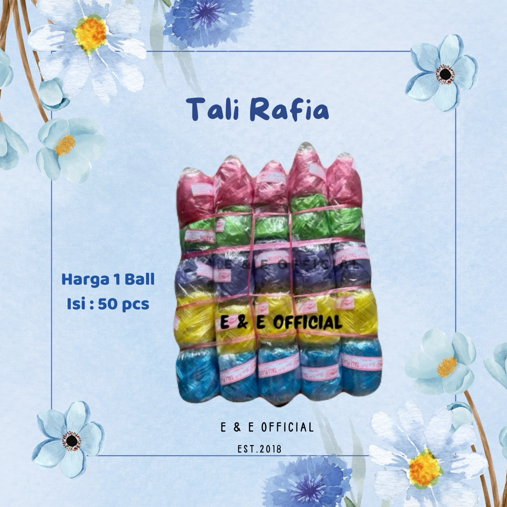 

TALI RAFIA ISI 50 / TALI PENGIKAT / TALI RAPIA 1BALL ISI 50 PCS / TALI ROLL GULUNGAN