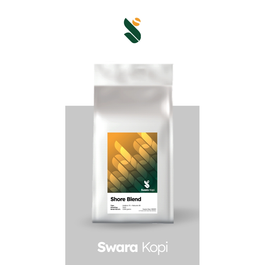 

Swara Kopi Shore Blend 1kg – Kopi Arabica Robusta Blend Bubuk & Biji Kopi Espresso / Manual Brew