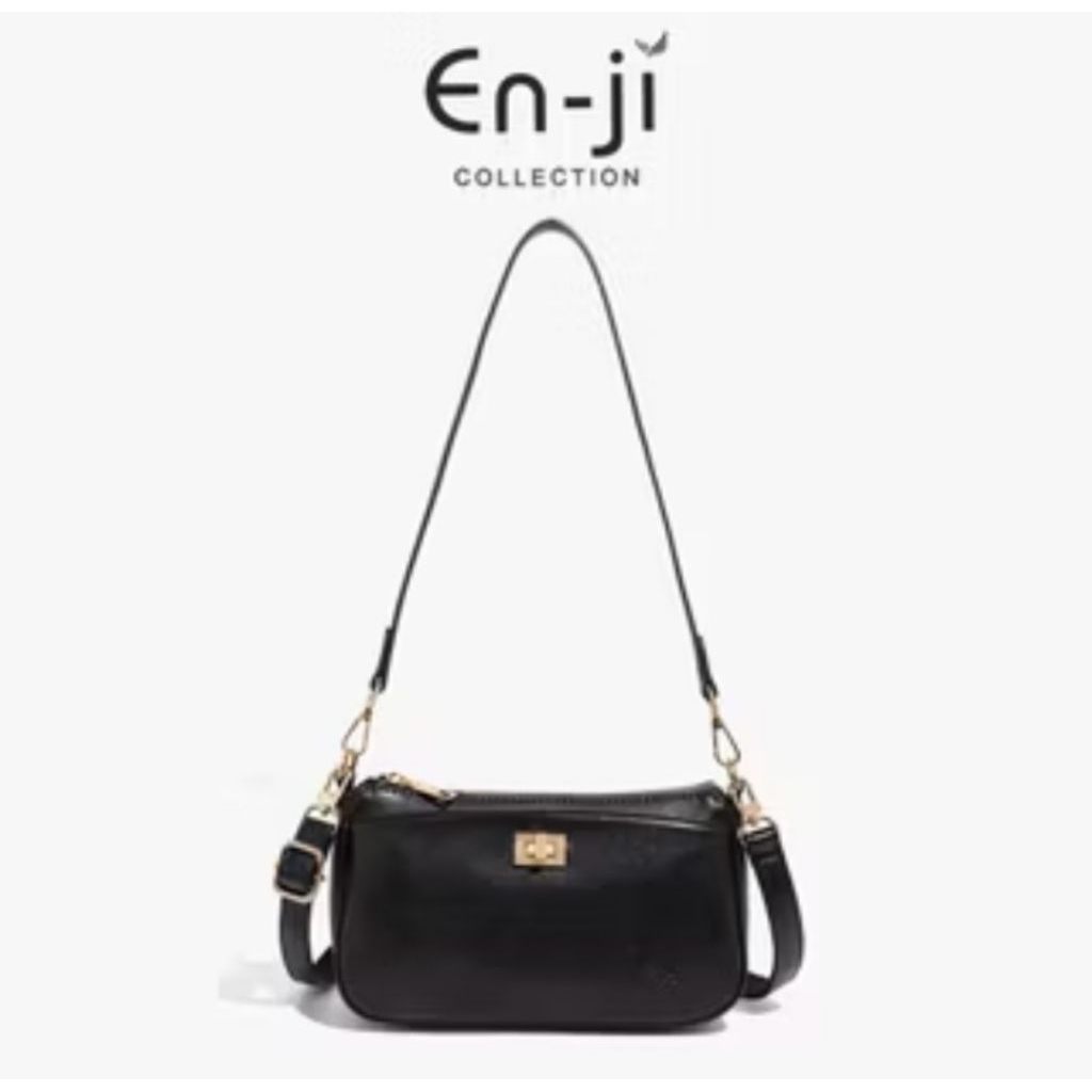 NEW PROMO ENJI EN-JI BAG ORI songnam black slingbag tas selempang tas ketek shoulder bag tas tenteng