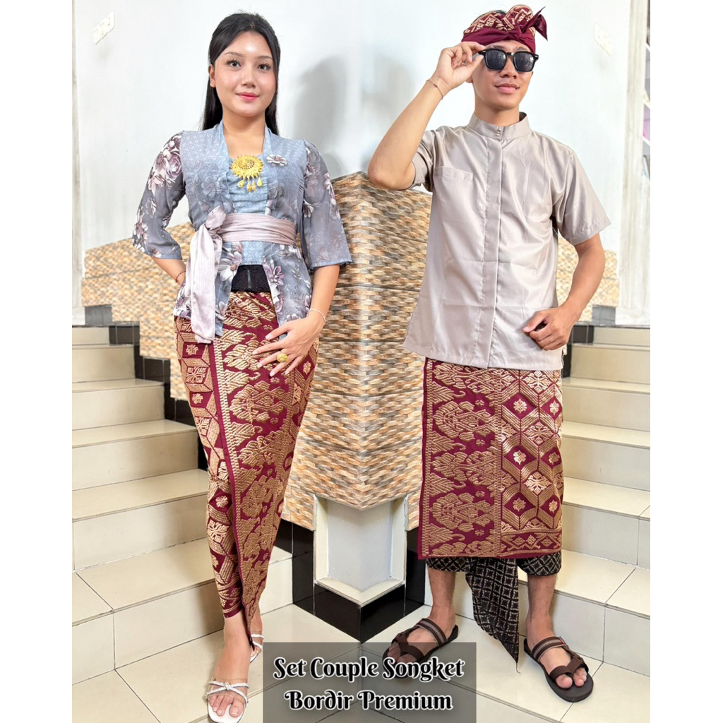 SET COUPLE SONGKET BALI BORDIR PREMIUM