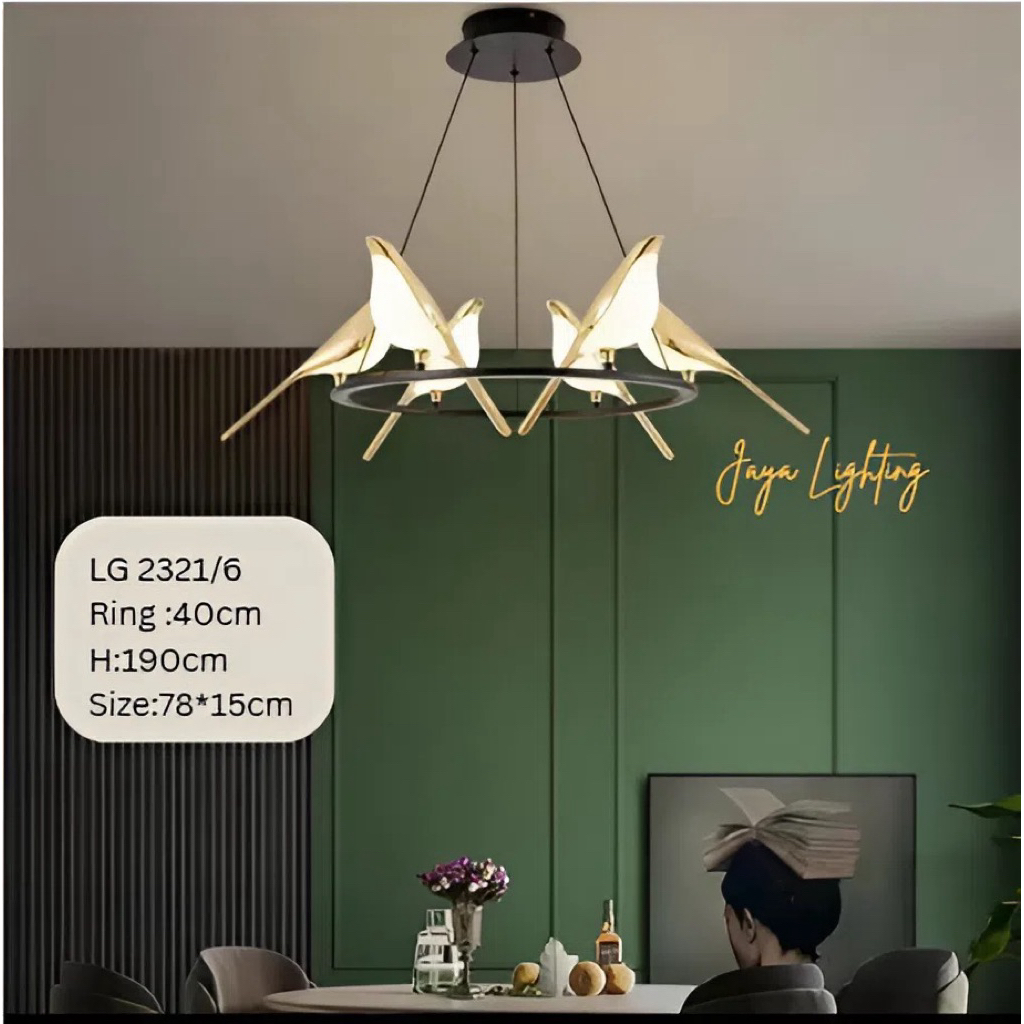 Lampu Gantung Dekor Burung Minimalis