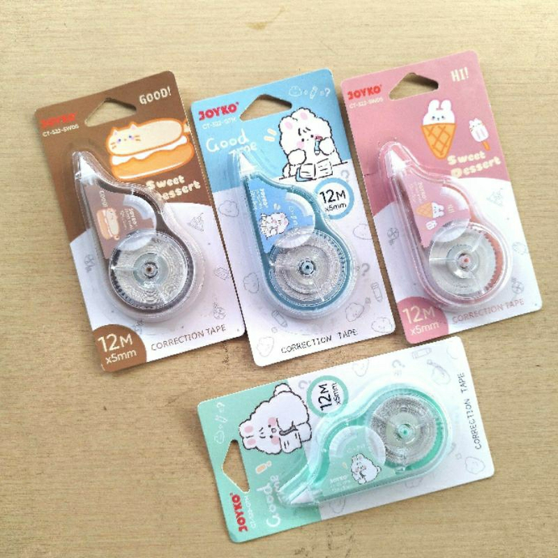 

PITA KOREKSI CORRECTION TAPE JOYKO CT-522 SWEET DESSERT 12PCS = 1LSN