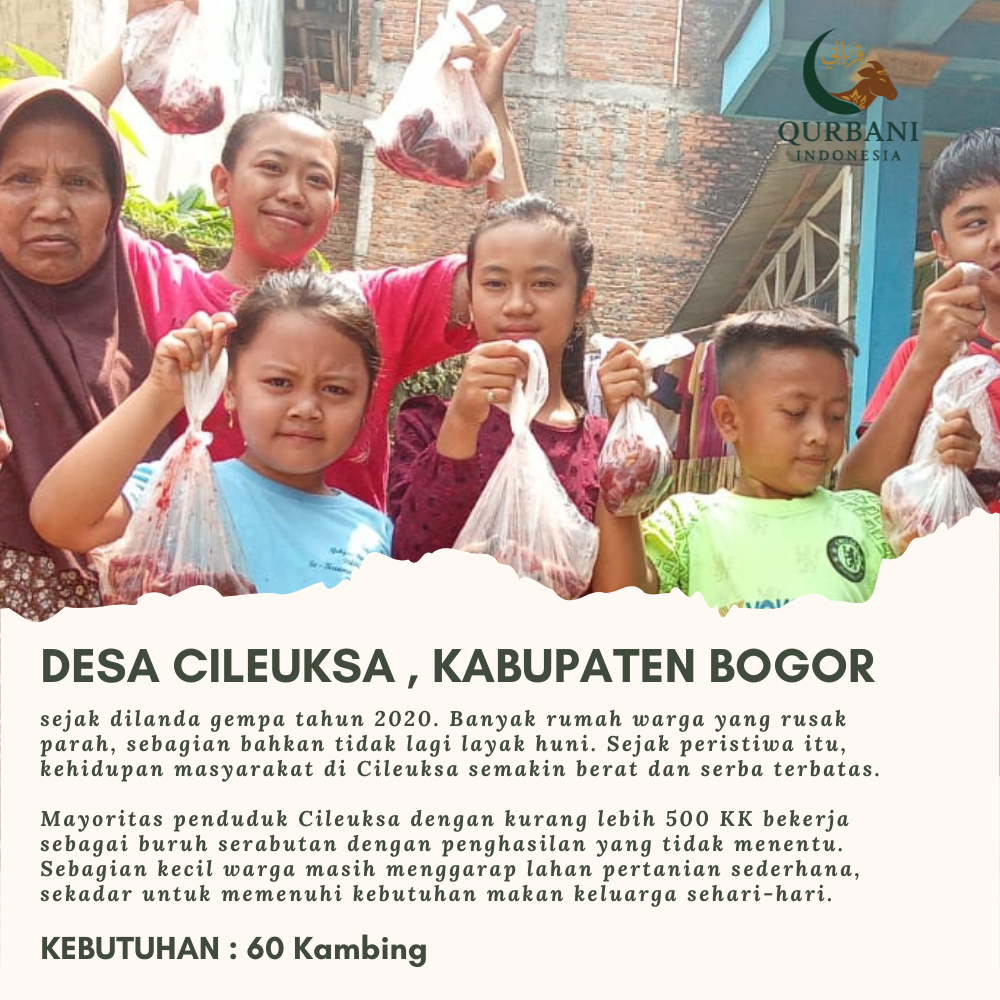 

Tebar Qurban 2026 / 1447 H ke Desa Rawan Bencana - Promo Qurban