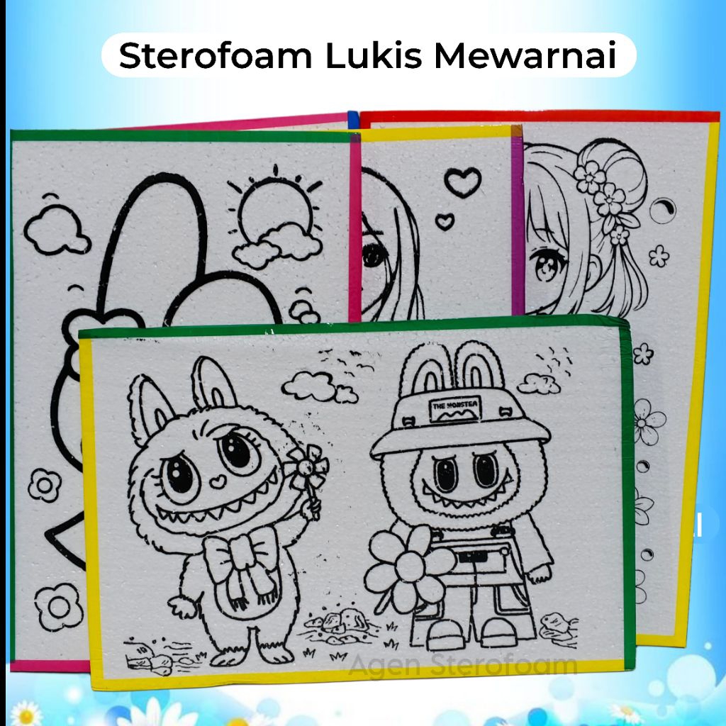 

(Paket 30 pcs) Styrofoam Mewarnai 33x50 cm Harga Grosir