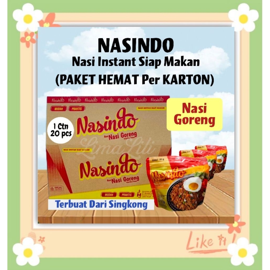 

NASINDO Nasi Goreng Instant Siap Makan Halal - 1 Karton isi 20 pcs