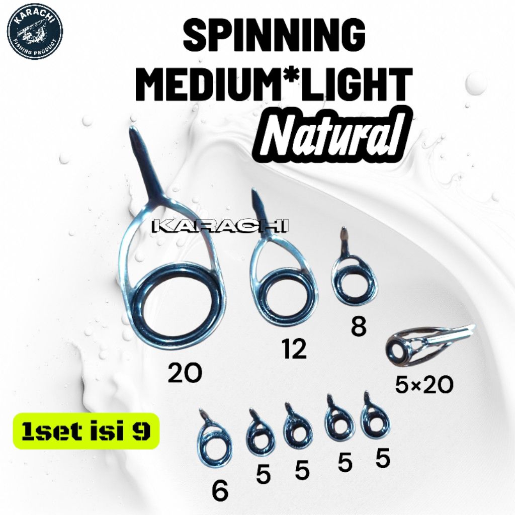 Ring joran 1 set SPINNING medium light NATURAL /ring guide custom joran 1 set