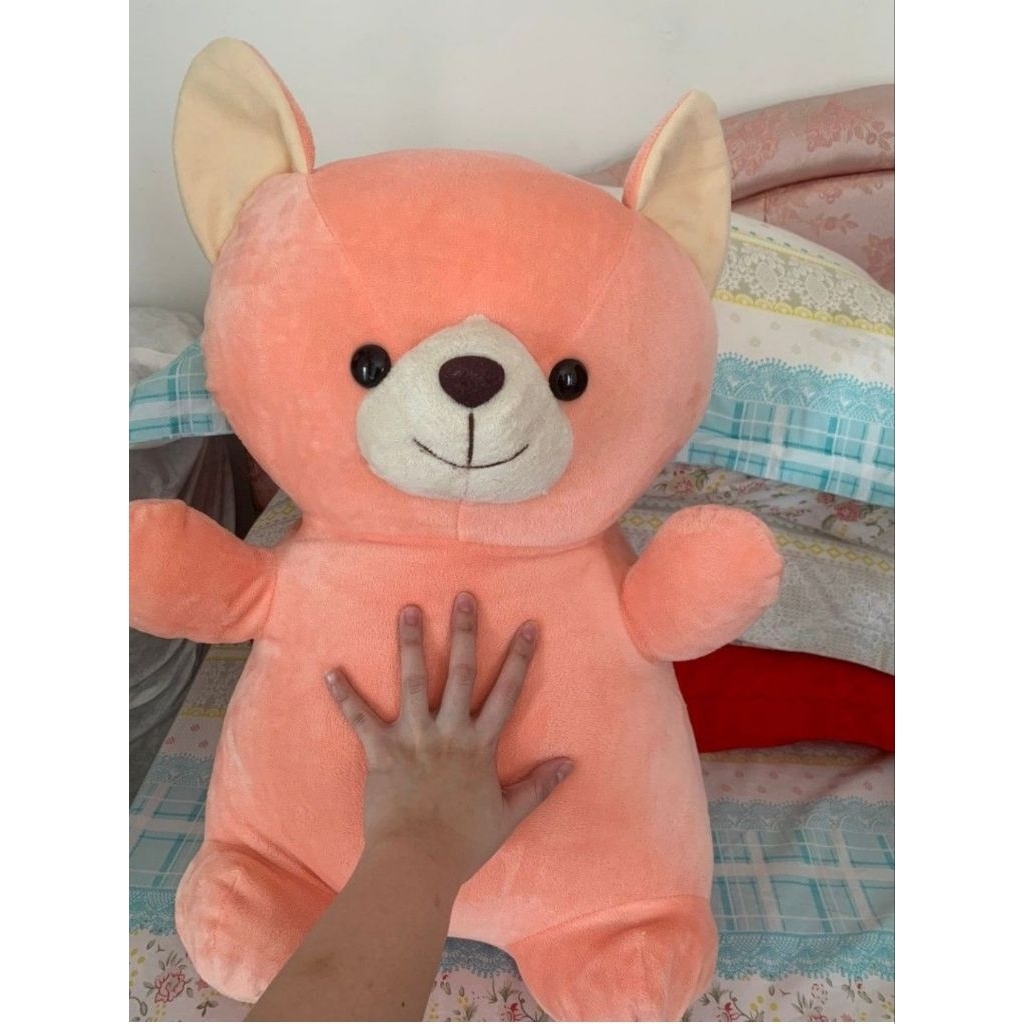 PRELOVED. Boneka Beruang Orange Jumbo