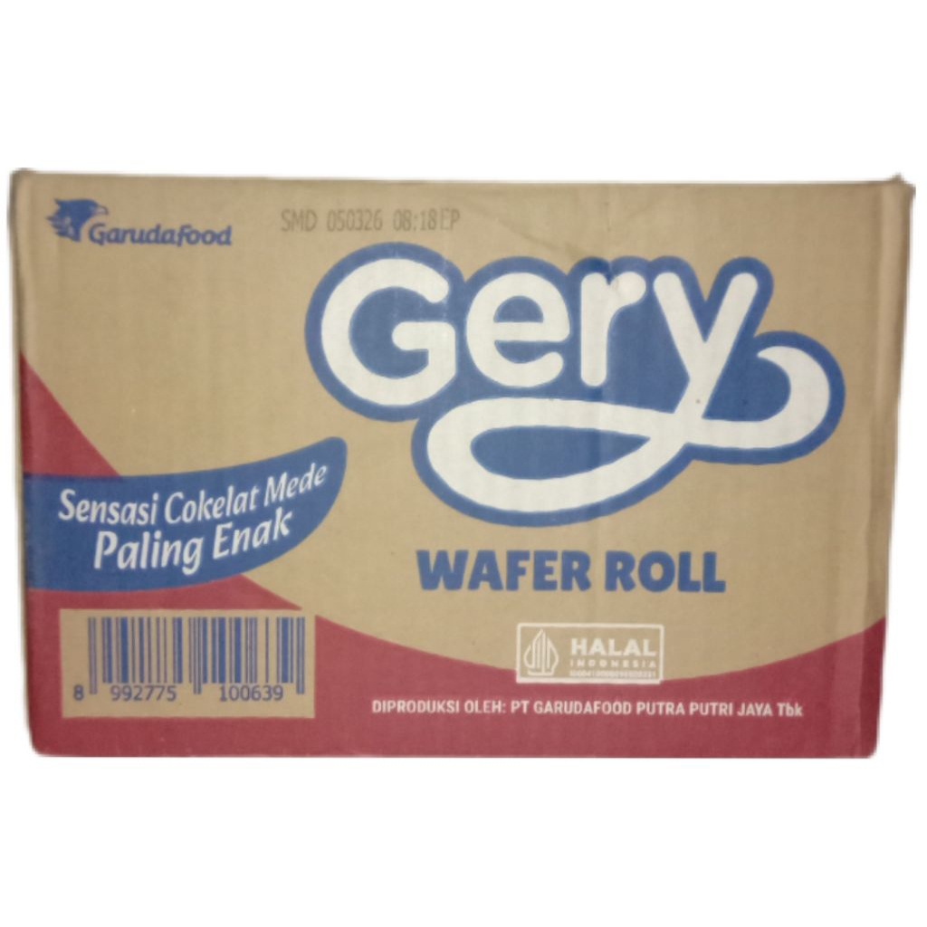 

Gery Wafer Cokelat Roll 16gr 1 Dus, Chocolatos Cokelat Roll 9gr 1 Dus