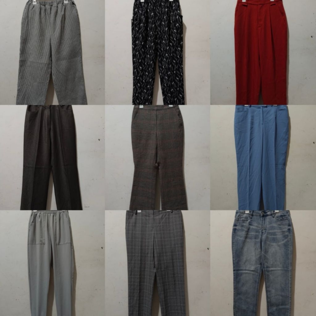 (KATALOG 1) Celana Wanita Celana Karet Kulot Cutbray Training Joger