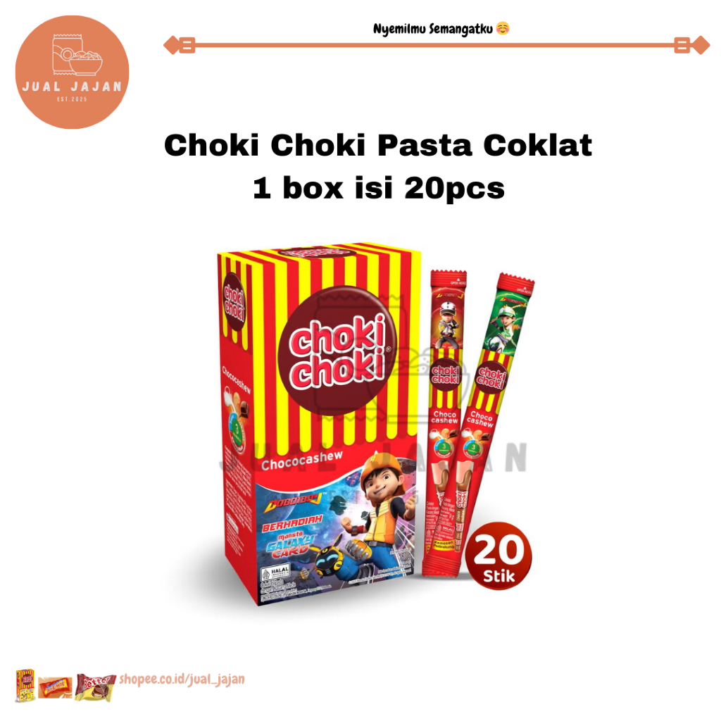 

Choki Choki Chasew / Coki Coki / Coklat Pasta / Stick Coklat / jajan cokelat anak anak