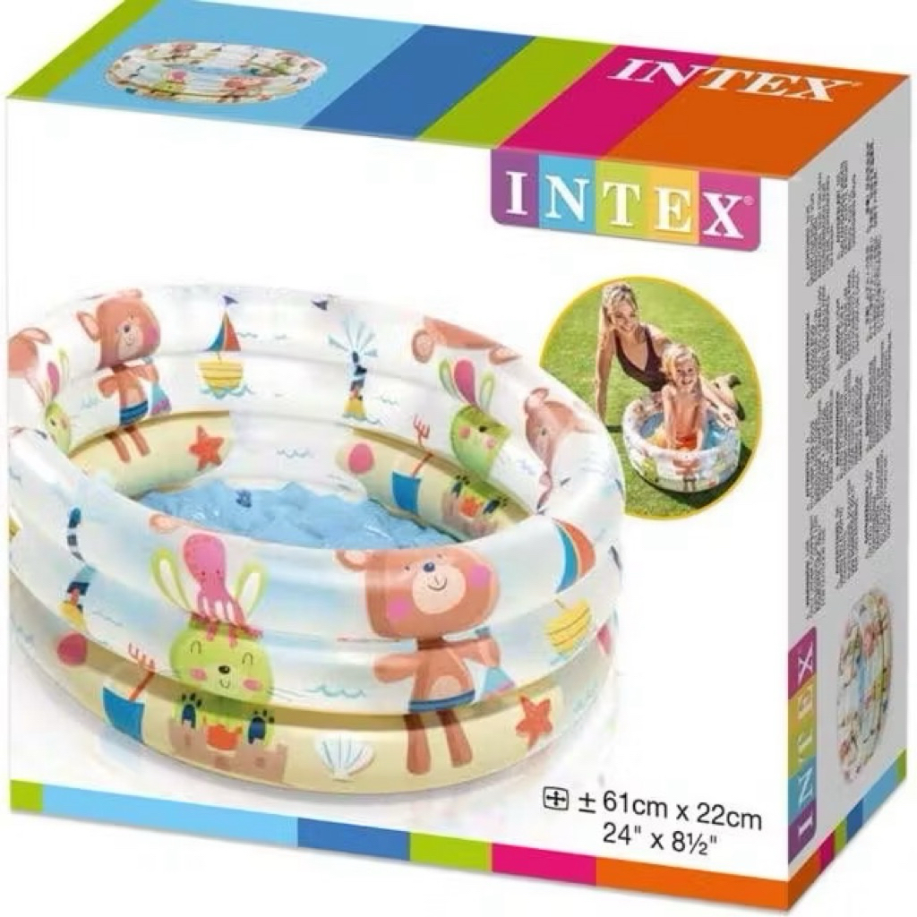 Kolam Renang TK Swimming Pool 3 Ring ( UKURAN 61 X 22 CM ) ( 100 % ORIGINAL INTEX )
