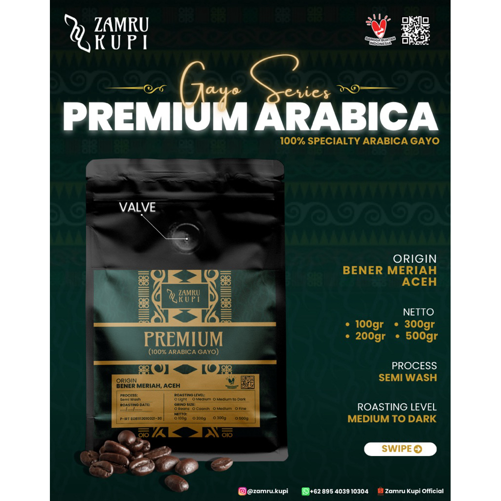 

Zamru Kupi | 200gr | 100% Premium Arabica Gayo