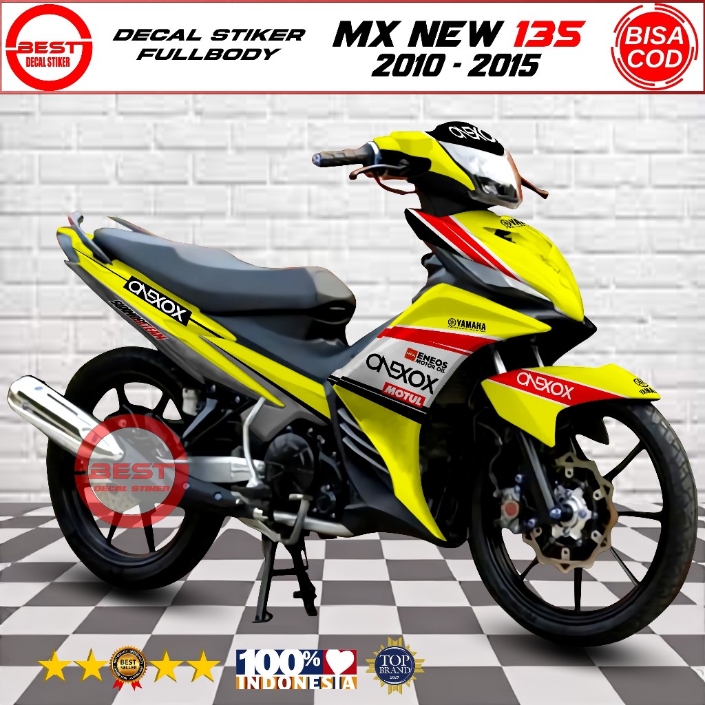 Decal Jupiter MX NEW 135 Full Body Desain Custom Oneox Racing - Variasi Stiker Motor MX NEW 135