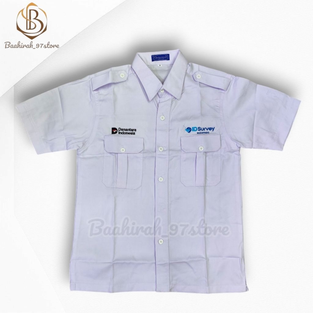 kemeja Danantara ID survey full bordir lengan pendek