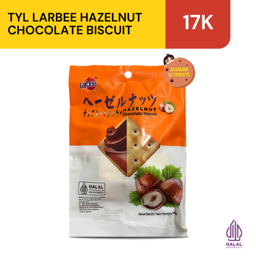 

TYL Larbee Hazelnut Chocolate Biscuit dan Hazelnut White Chocolate Biscuit 68gr Snack Viral Halal