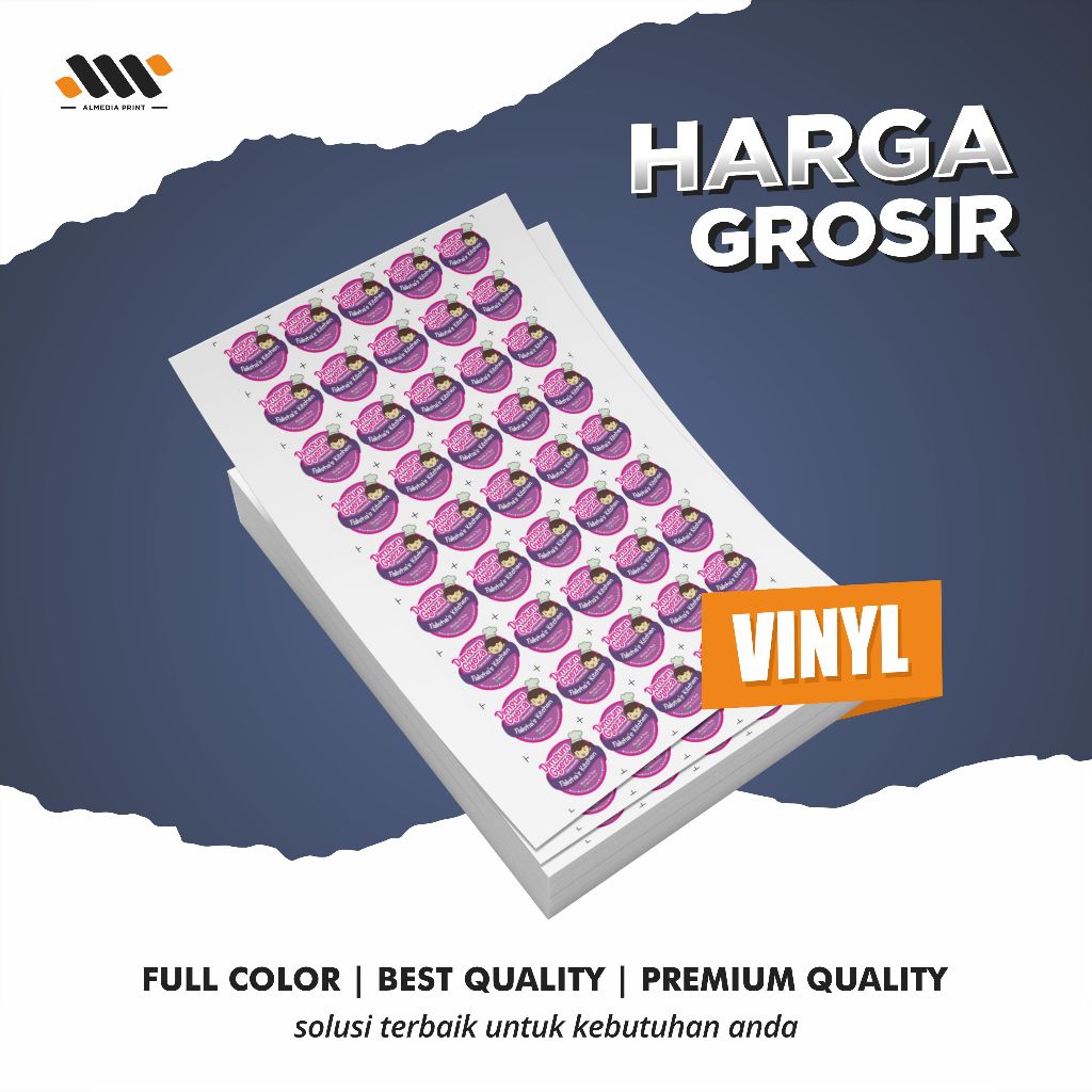 Cetak Stiker A3 / Cetak Stiker Label / Cetak Stiker Vinyl A3+