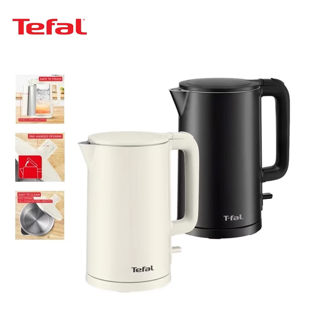 Tefal Electric Kettle Thermo Protect 1.5L Kettle – Safe to Touch, 1500W, Auto-off, K0140A/ K01408
