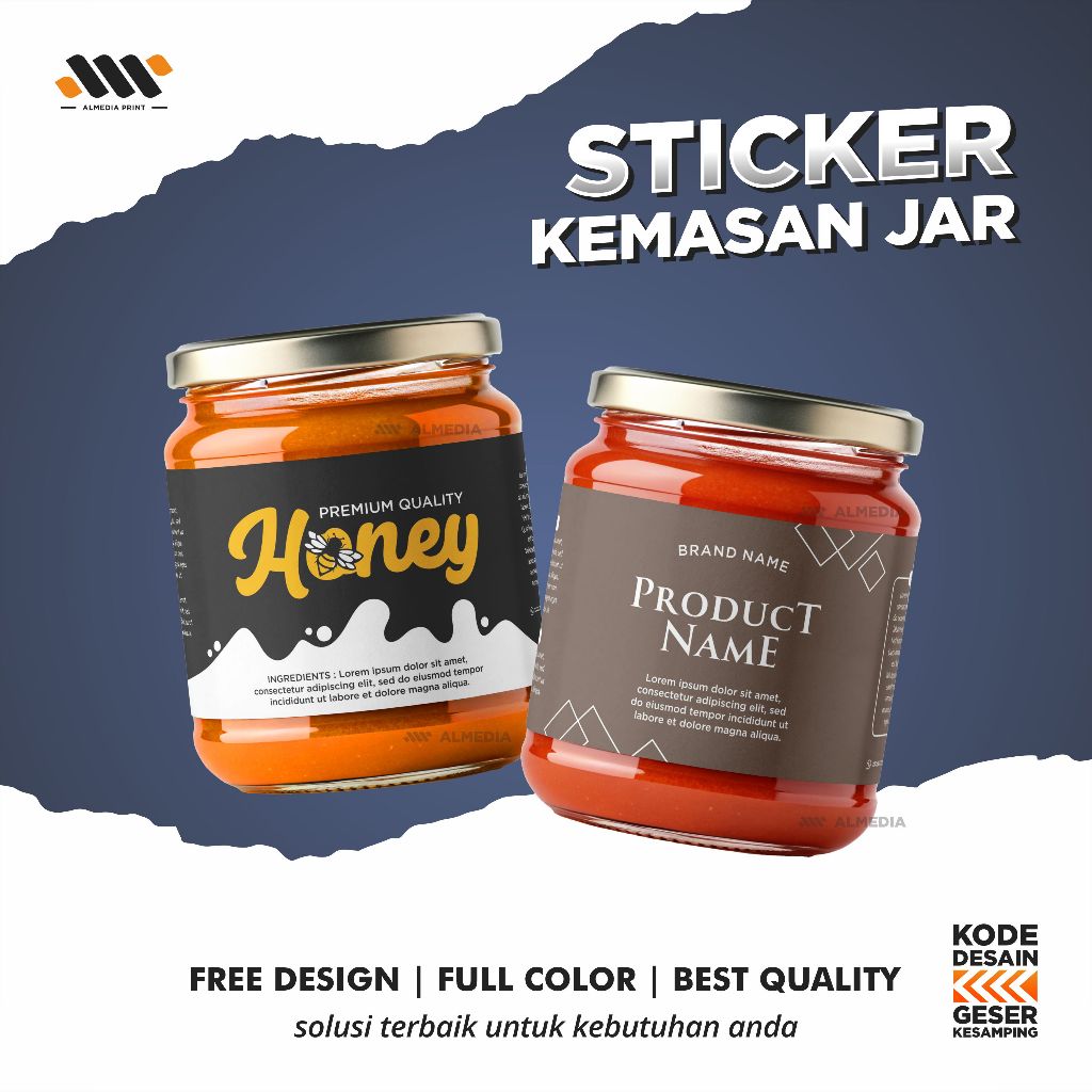 

Stiker Kemasan Jar Sticker Kemasan Jar (GRATIS DESAIN)