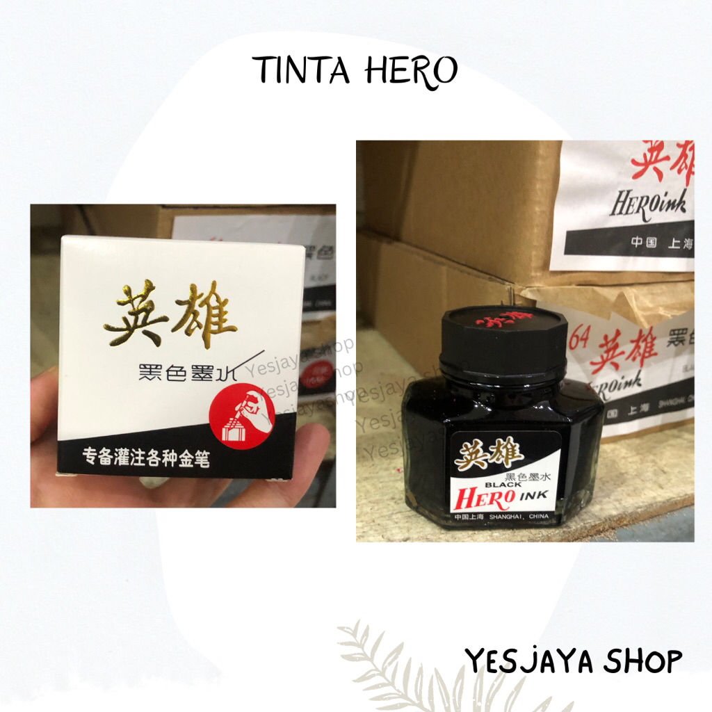 

{1 pc} Tinta Hero Ink for all fountain pen / Tinta Hero No 64 / Tinta Hero Hitam 50ml / Tinta Hero Isi Ulang / Tinta Hitam Hero Isi Ulang Fountain Pen