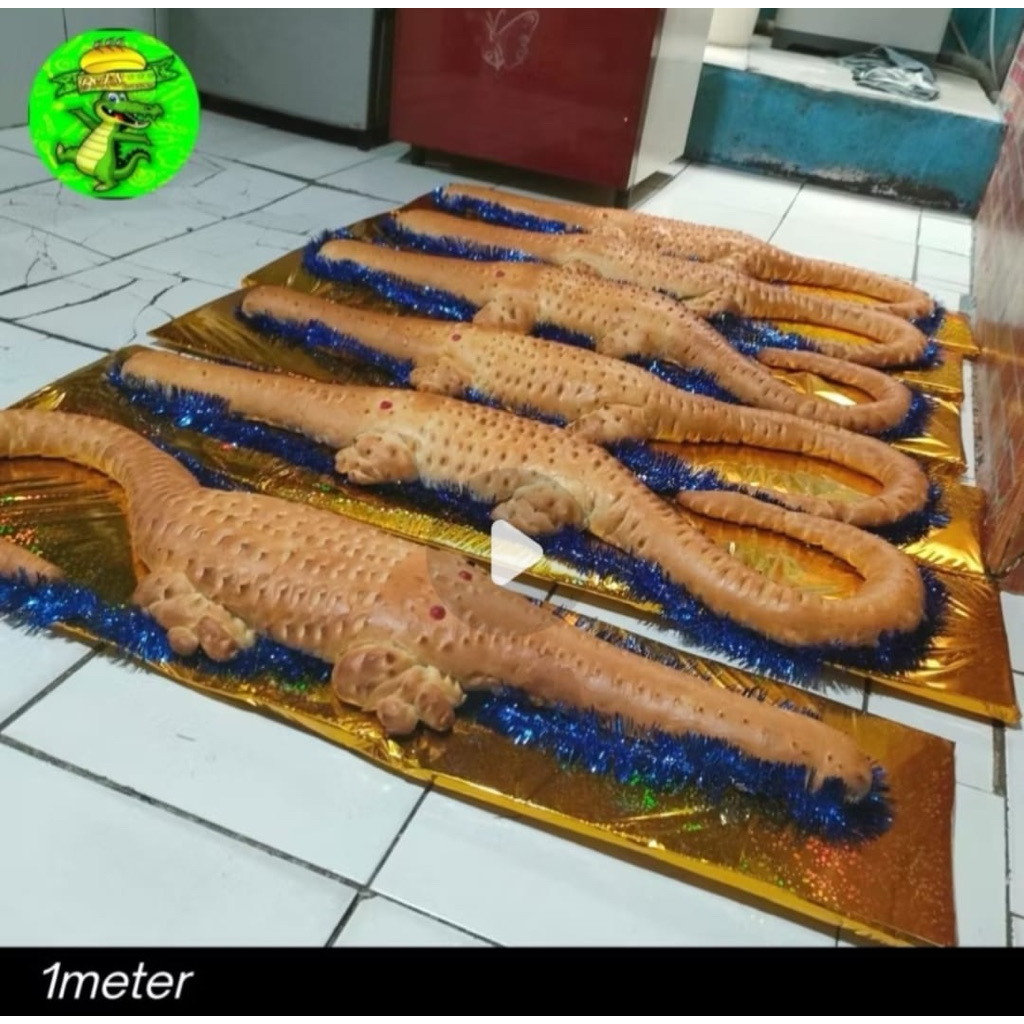 

Roti Buaya ECERAN Ukuran 1METER/Setengah Pasang BONUS ANAK 2pcs.
