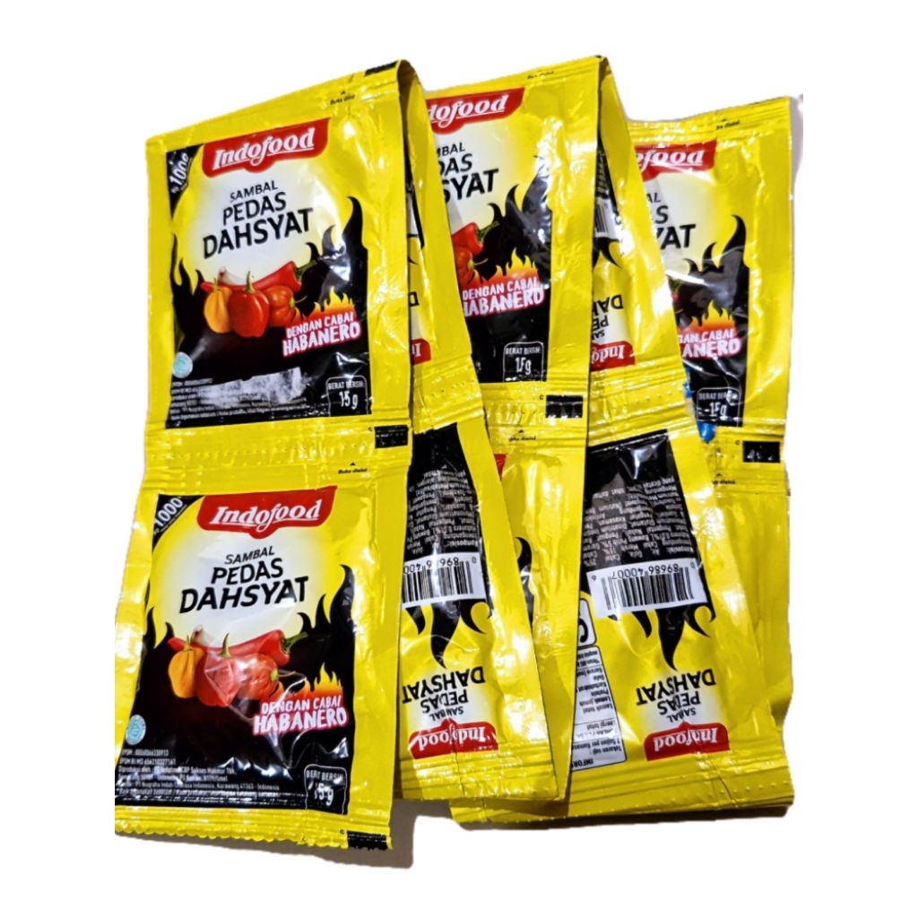 

PROMO (10 sachet) Indofood Sambal Pedas Dahsyat 15g