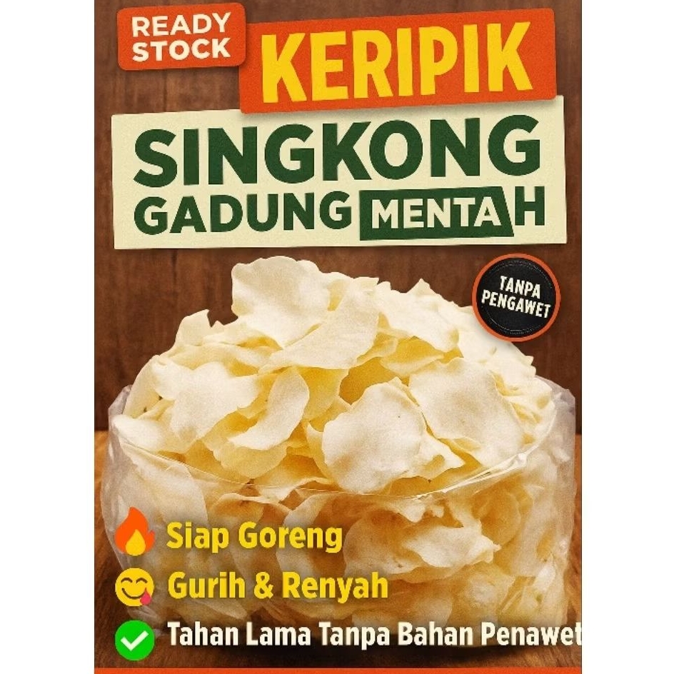 KRIPIK SINGKONG MENTAH rasa gadung 1kg