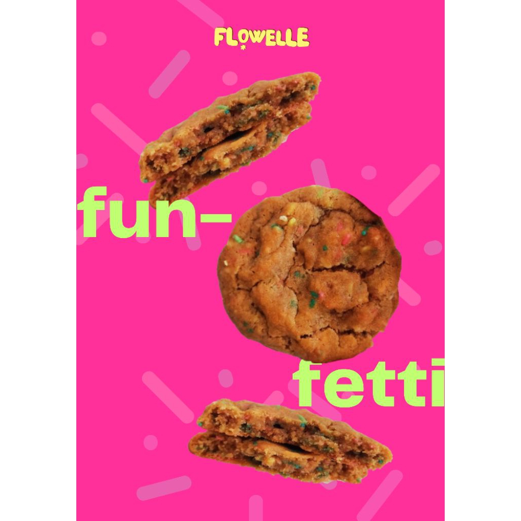 

Funfetti Cookies | Cookies Flowelle | Rainbow Sprinkle | Meses | 50 gram | Pcs