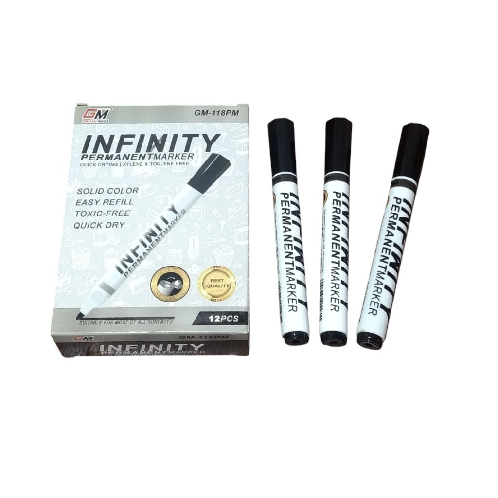

spidol infinity white board dan permanen hitam