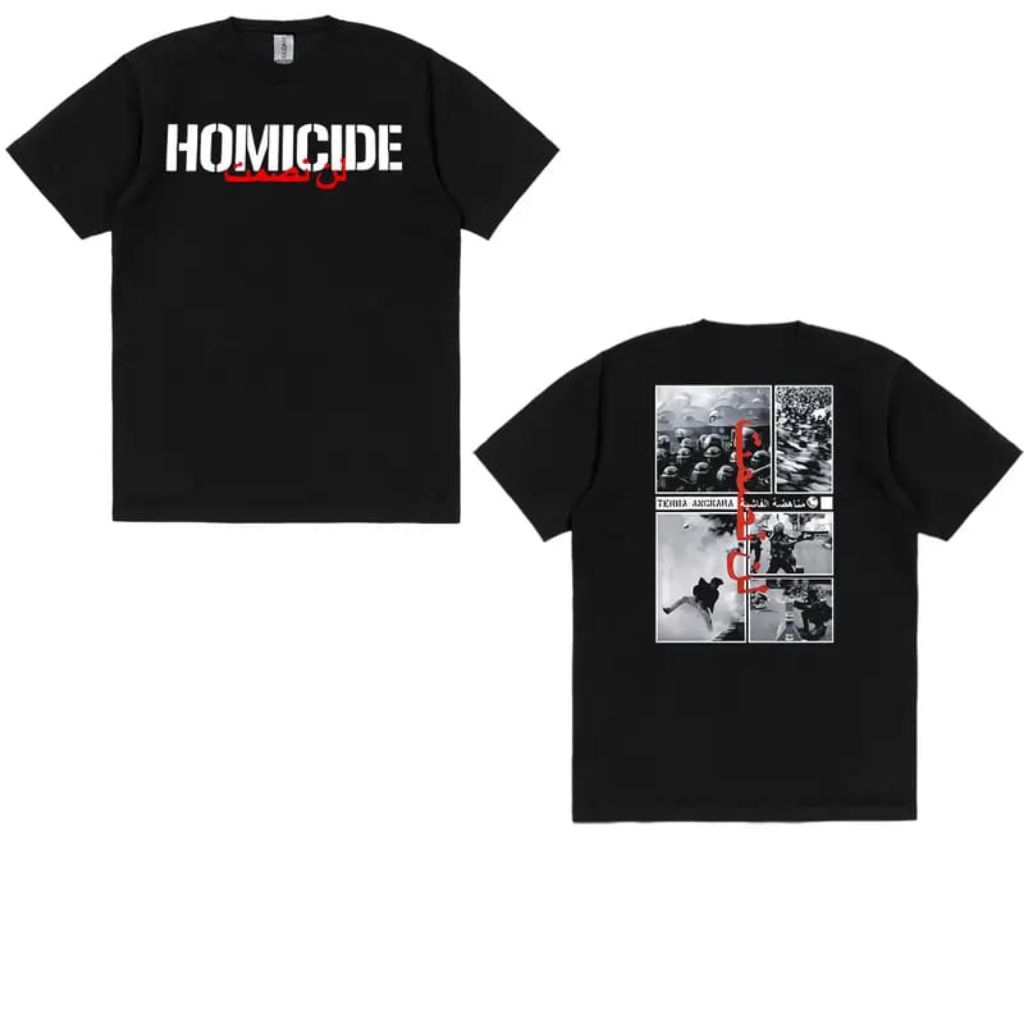 Kaos Band Homicide Terra Angkara ll / Baju Distro Band Homicide Terra Angkara / Pakaian Pria wanita 