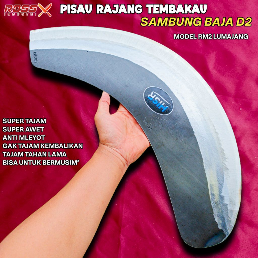 Pisau rajang RM2 Sambung baja D2 original import baja super berkualitas tinggi tajam