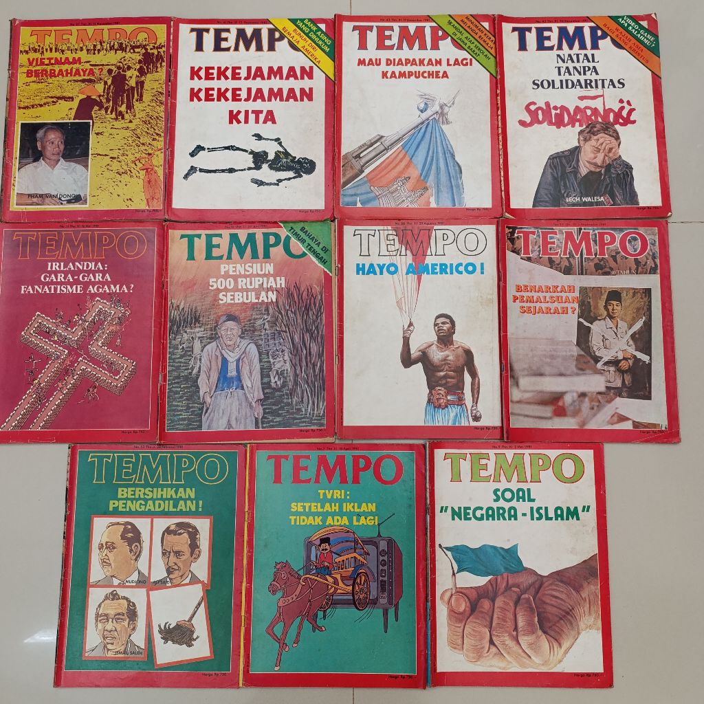 Majalah Tempo edisi tahun 1981 - 1985 (cabutan)