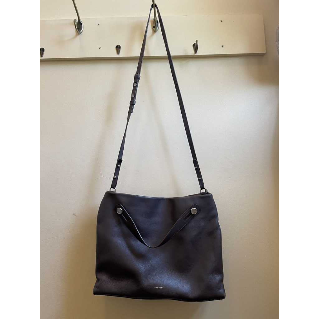 preloved tas Skagen Mikkeline satchel Denmark leather handbag tas kulit asli
