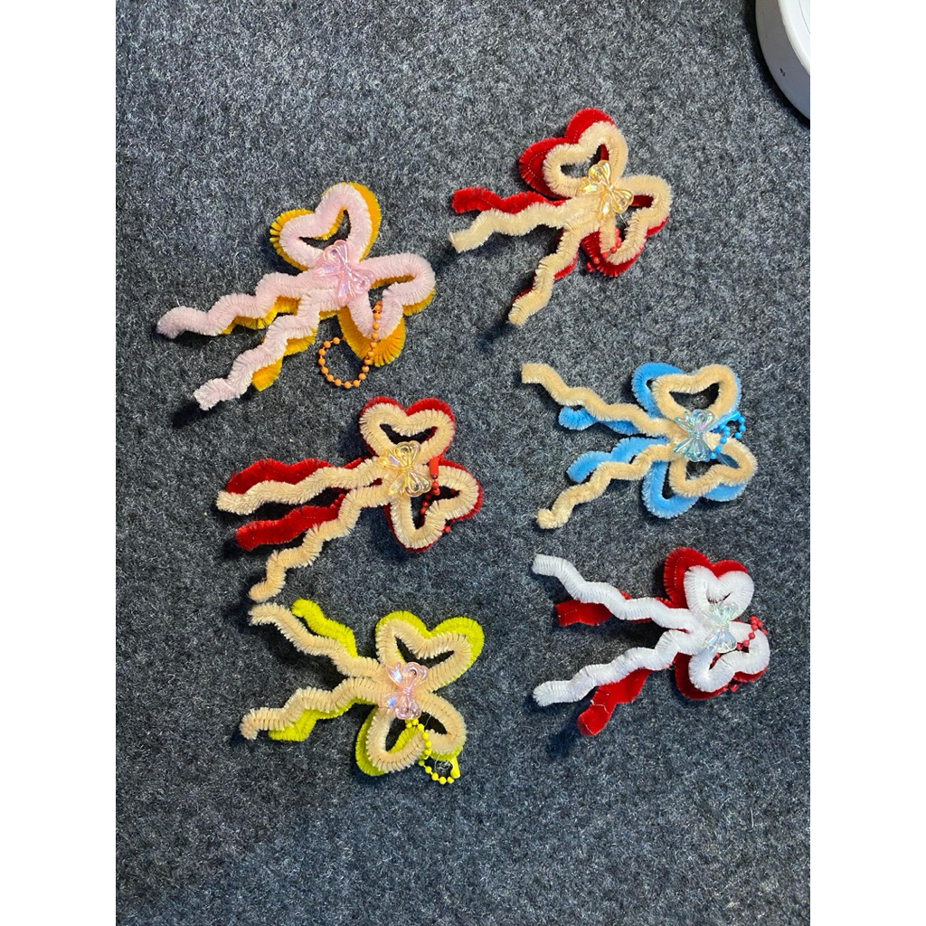 Gantungan Kunci pita kawat bulu/Ganci kawat Bulu