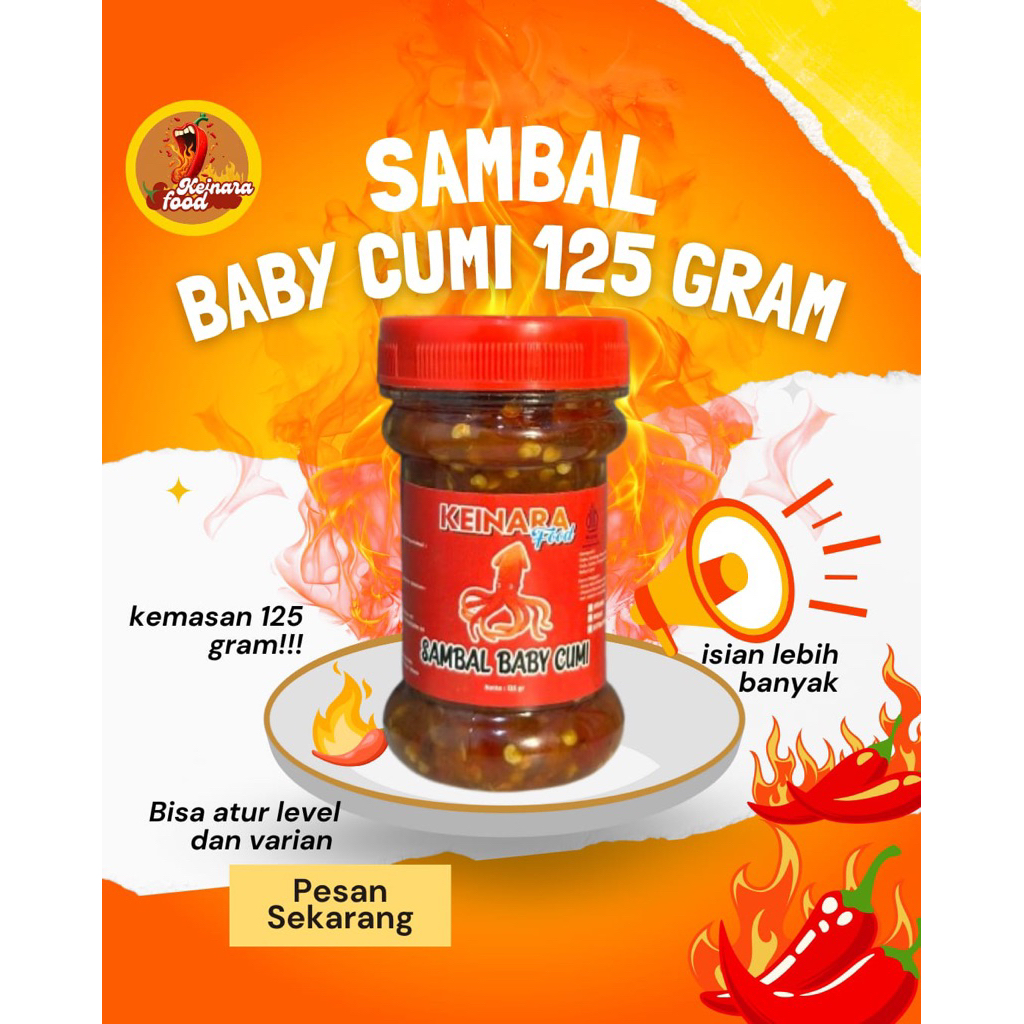

SAMBAL BABY CUMI 125gram - keinara food
