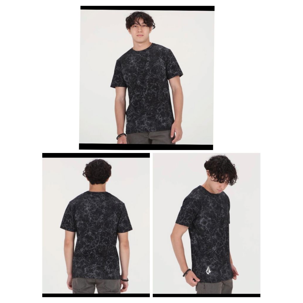 Volcom MCT Brewster Short Sleeve Tee – Kaos Pria Original, Warna Hitam