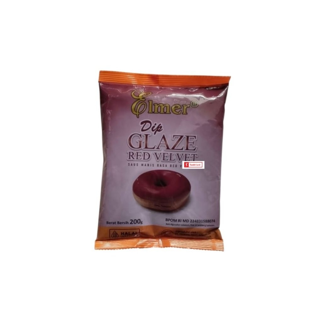 

ELMER DIP GLAZE ENAK / GLAZE RED VELVET SACHET 200 GRAM / TOPING DONAT / SELAI ROTI 200GRAM SACHET KECIL / TOPING PISANG GORENG / TOPING BANANA ROLL / TOPING PISANG NUGGET / HIASAN KUE