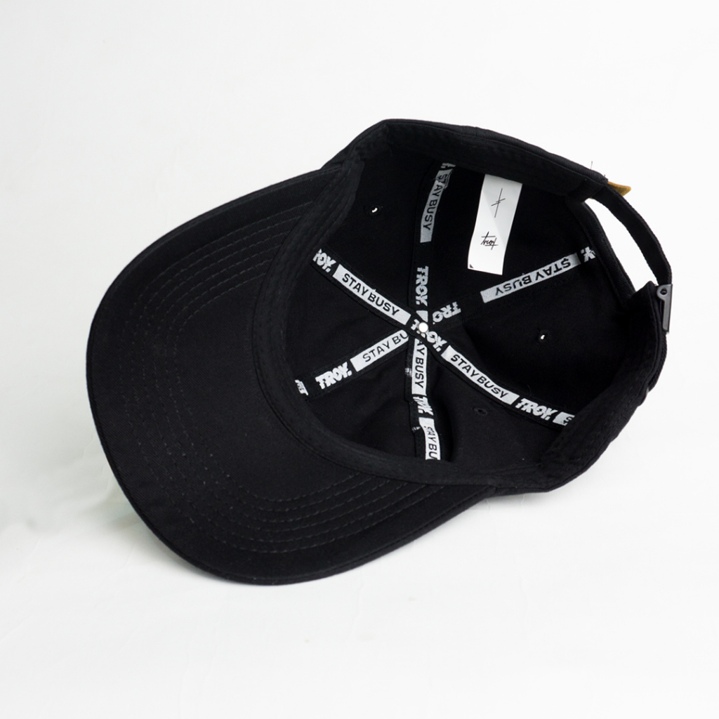 [FREE BOX] Troy Company Polo Cap Black Troyssy - Topi Baseball Hitam BC 3270