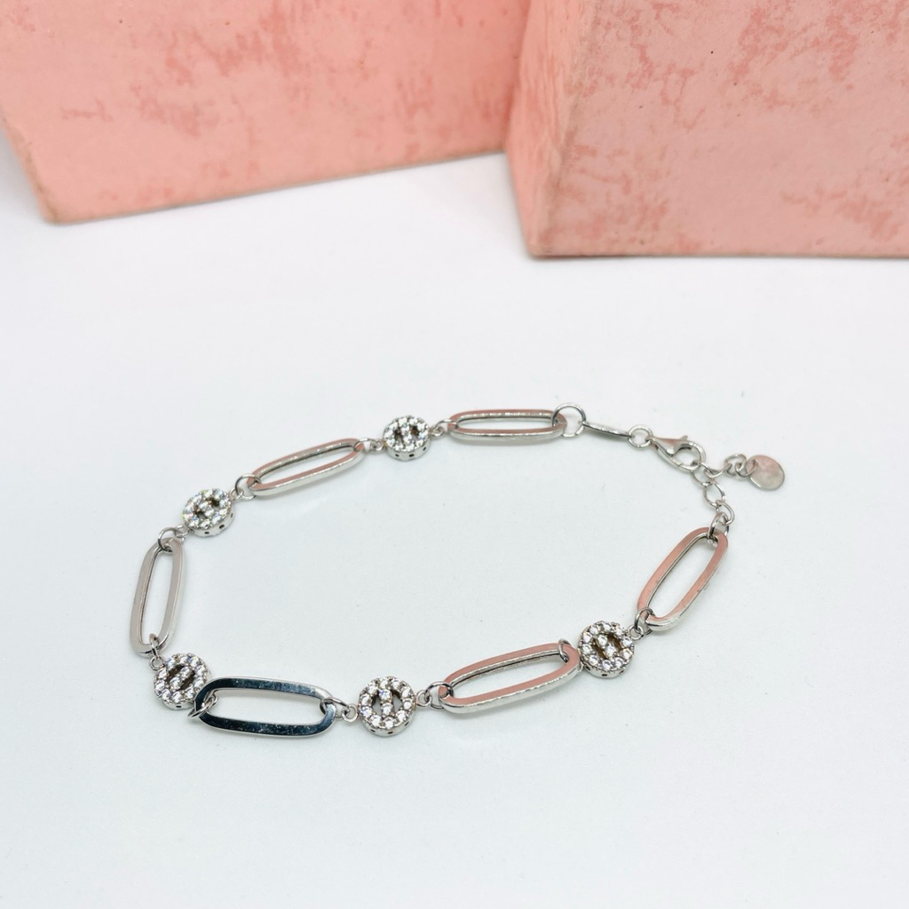 Gelang Fancy Emas Putih asli kadar 300 muda variasi mata