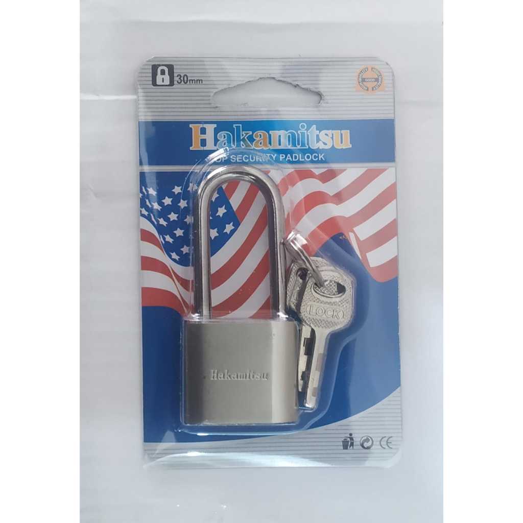 Gembok 30mm 40mm 50mm 60mm Hakamitsu/Gembok Pagar Anti Maling Bagus Murah