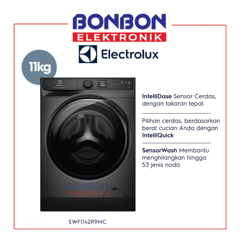 Electrolux Mesin Cuci Front loading 11 Kg EWF1142R9MC / EWF 1142 R9MC / EWF1142 R9MC IntelliQuick - 