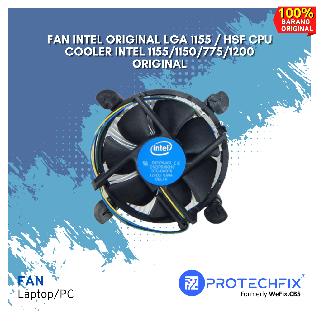 FAN INTEL ORIGINAL LGA 1155 / HSF CPU COOLER INTEL 1155/1150/775/1200 ORIGINAL
