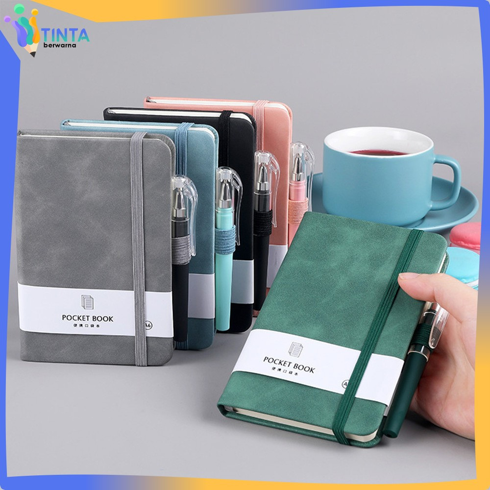 

Buku Catatan Kecil Notebook A6 Portable Mini Pocket Book / Aesthetic Daily Book Buku Tulis Agenda Tali / Notebook Aesthetic Book Tinta Berwarna A92