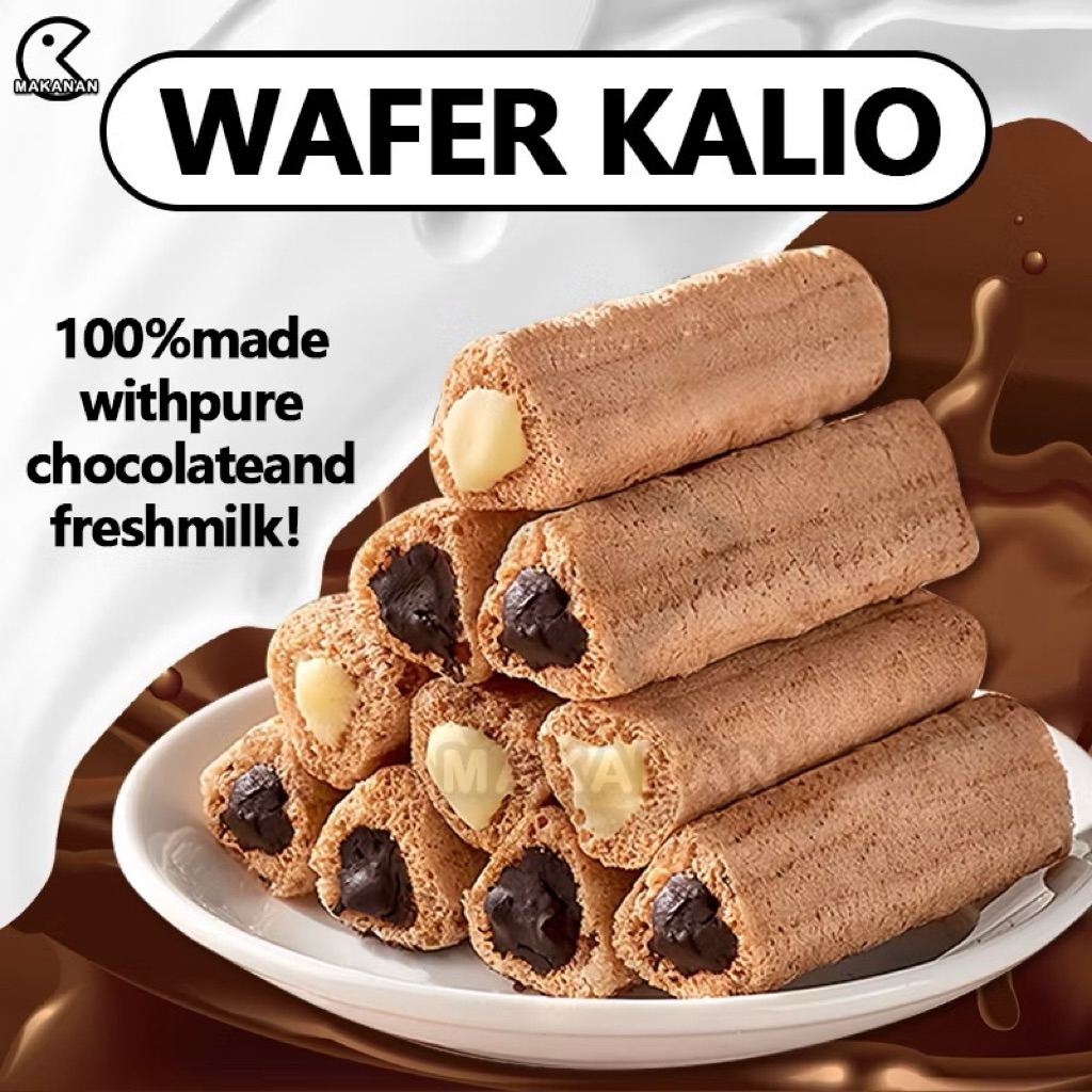 

Kalio Wafer Stik Coklat Vanila 280gr cemilan snack murah samarinda kalimantan timur grosir termurah
