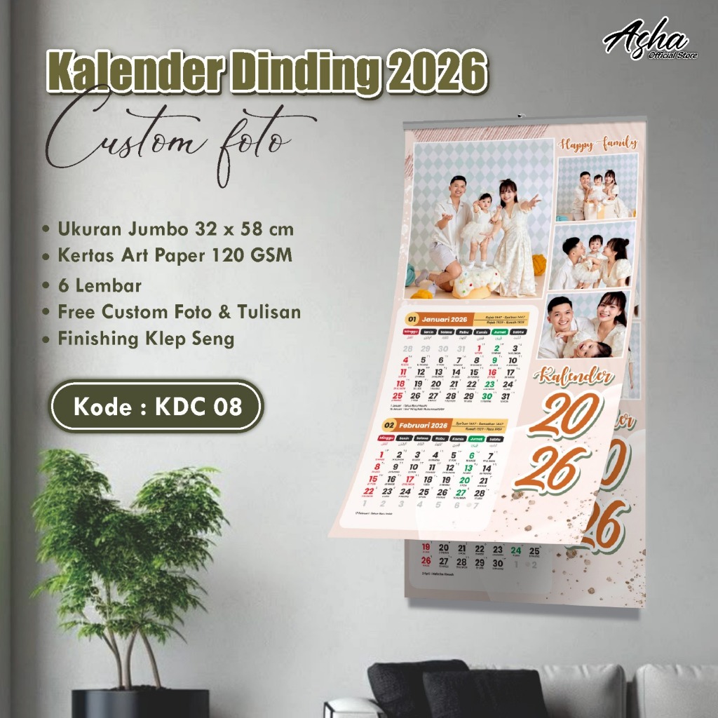 

CETAK KALENDER DINDING TERBARU ECERAN FREE FOTO - KALENDER CUSTOM NAMA - KALENDER 2026 JUMBO TEBAL