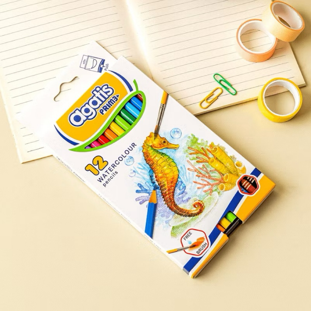 

Agatis Prime watercolour pensil warna 12 pcs panjang