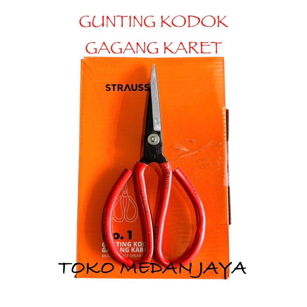 

GUNTING KODOK GAGANG KARET SERBAGUNA STRAUSS NO.1 / GUNTING SERBAGUNA MULTIFUNGSI