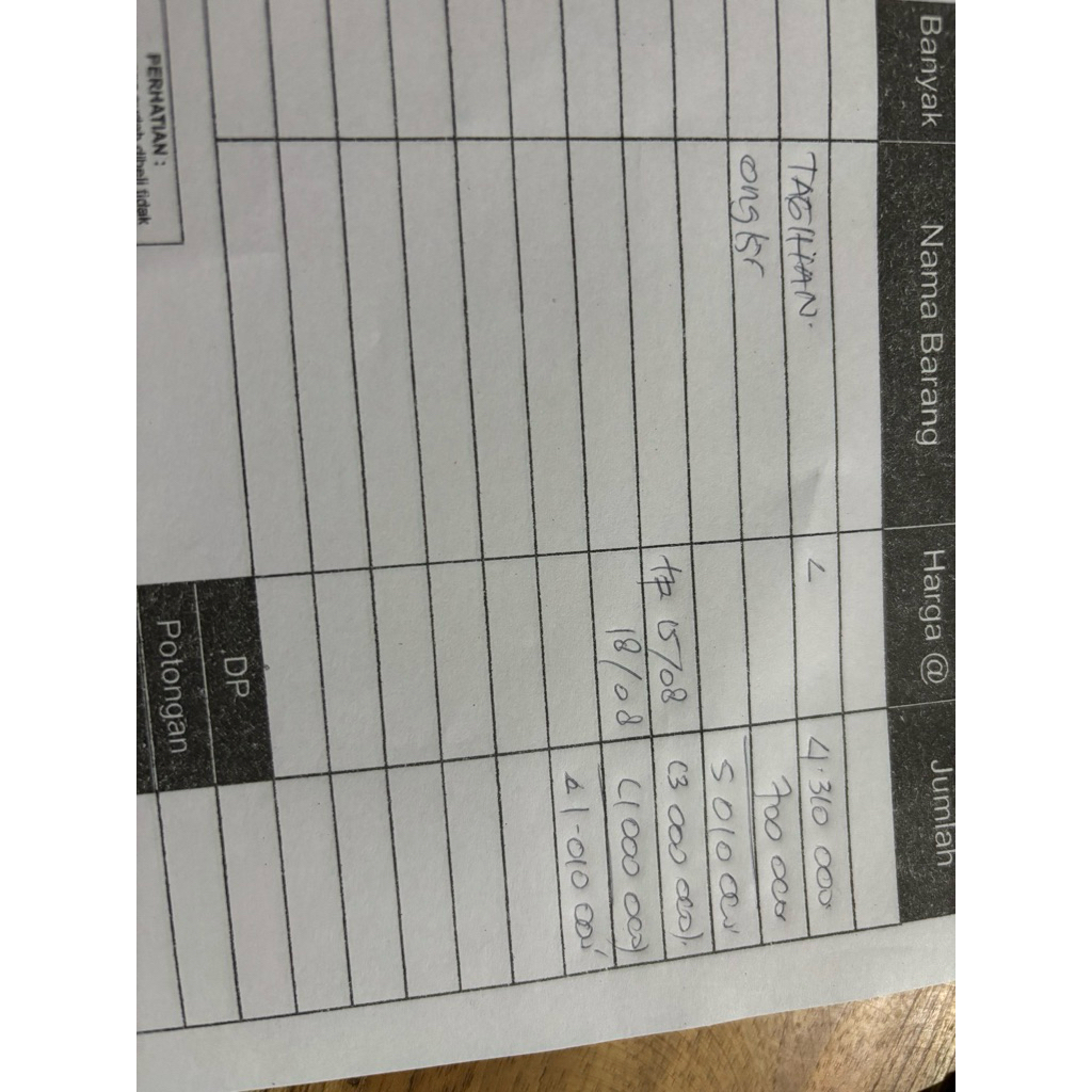 

NOTA INVOICE PELUNASAN PESONA DECOR